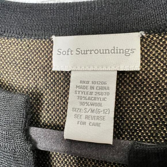 Soft Surroundings Wool Blend Knit Shawl Sweater Size Medium - Picture 3 of 7